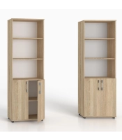 Regał biurowy na ksiażki i segragatoryG 60 II 2D dąb sonoma